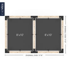 Load image into Gallery viewer, Double Pergola Kit with 2 SHADE SAILS for 6x6 Wood Posts