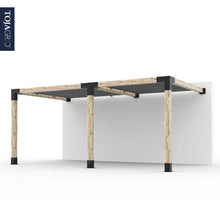 Load image into Gallery viewer, Double Wall Mount Pergola with 2 SHADE SAILS for 6x6 Wood Posts