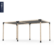 Load image into Gallery viewer, Double Pergola Kit with 2 SHADE SAILS for 4x4 Wood Posts