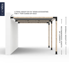 Load image into Gallery viewer, Double Wall Mount Pergola Kit with 2 SHADE SAILS for 4x4 Wood Posts
