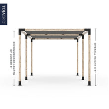 Load image into Gallery viewer, Double Pergola Kit with 2 SHADE SAILS for 4x4 Wood Posts
