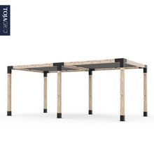 Load image into Gallery viewer, Double Pergola Kit with 2 SHADE SAILS for 6x6 Wood Posts