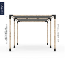 Load image into Gallery viewer, Double Pergola Kit with 2 SHADE SAILS for 4x4 Wood Posts