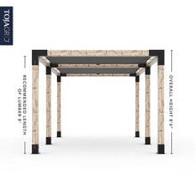 Load image into Gallery viewer, Double Pergola Kit with 2 SHADE SAILS for 6x6 Wood Posts