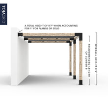 Load image into Gallery viewer, Double Wall Mount Pergola with 2 SHADE SAILS for 6x6 Wood Posts