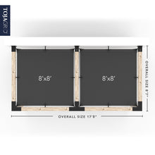 Load image into Gallery viewer, Double Wall Mount Pergola with 2 SHADE SAILS for 6x6 Wood Posts