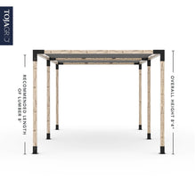 Load image into Gallery viewer, Double Pergola Kit with 2 SHADE SAILS for 4x4 Wood Posts