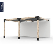 Load image into Gallery viewer, Double Wall Mount Pergola with 2 SHADE SAILS for 6x6 Wood Posts