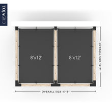 Load image into Gallery viewer, Double Wall Mount Pergola with 2 SHADE SAILS for 6x6 Wood Posts