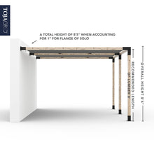 Load image into Gallery viewer, Double Wall Mount Pergola Kit with 2 SHADE SAILS for 4x4 Wood Posts