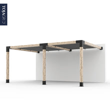 Load image into Gallery viewer, Double Wall Mount Pergola with 2 SHADE SAILS for 6x6 Wood Posts