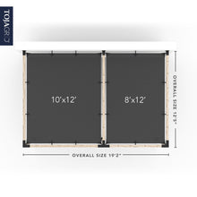 Load image into Gallery viewer, Double Wall Mount Pergola Kit with 2 SHADE SAILS for 4x4 Wood Posts