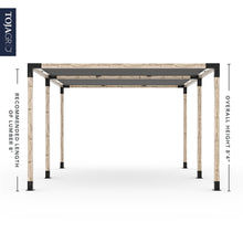 Load image into Gallery viewer, Double Pergola Kit with 2 SHADE SAILS for 4x4 Wood Posts