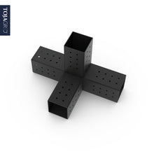 Load image into Gallery viewer, QUAD 4 Arm Pergola Extension Bracket with 2 SOLOs for 4x4 Wood Posts