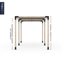 Load image into Gallery viewer, Double Pergola Kit with 2 SHADE SAILS for 4x4 Wood Posts