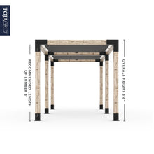 Load image into Gallery viewer, Double Pergola Kit with 2 SHADE SAILS for 6x6 Wood Posts