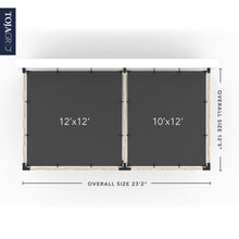 Load image into Gallery viewer, Double Wall Mount Pergola Kit with 2 SHADE SAILS for 4x4 Wood Posts