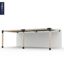 Load image into Gallery viewer, Double Wall Mount Pergola with 2 SHADE SAILS for 6x6 Wood Posts