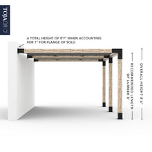 Load image into Gallery viewer, Double Wall Mount Pergola with 2 SHADE SAILS for 6x6 Wood Posts