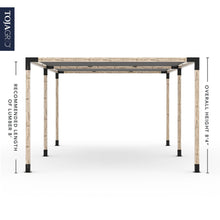 Load image into Gallery viewer, Double Pergola Kit with 2 SHADE SAILS for 4x4 Wood Posts