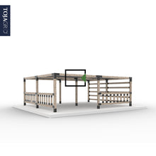 Load image into Gallery viewer, QUINT 5 Arm Pergola Structure Expansion Bracket with SOLO for 6x6 Wood Posts