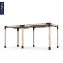 Load image into Gallery viewer, Double Pergola Kit with 2 SHADE SAILS for 6x6 Wood Posts