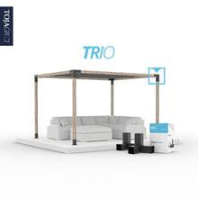 Load image into Gallery viewer, TRIO 3 Arm Pergola Corner Bracket for 4x4 Wood Posts | 2 Pack