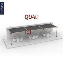 Load image into Gallery viewer, QUAD 4 Arm Pergola Extension Bracket with 2 SOLOs for 4x4 Wood Posts