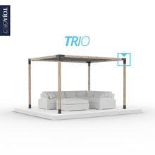 Load image into Gallery viewer, TRIO 3 Arm Pergola Corner Bracket for 4x4 Wood Posts | 2 Pack