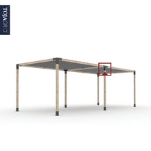 Load image into Gallery viewer, 2 QUAD 4 Arm Pergola Extension Brackets with 2 SOLOs for 4x4 Wood Posts