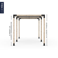 Load image into Gallery viewer, Double Pergola Kit with 2 SHADE SAILS for 4x4 Wood Posts