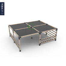 Load image into Gallery viewer, QUINT 5 Arm Pergola Structure Expansion Bracket with SOLO for 4x4 Wood Posts