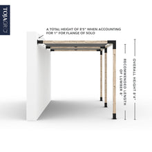 Load image into Gallery viewer, Double Wall Mount Pergola Kit with 2 SHADE SAILS for 4x4 Wood Posts