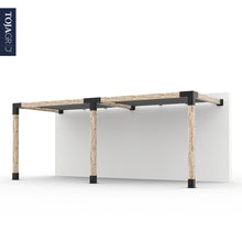 Load image into Gallery viewer, Double Wall Mount Pergola with 2 SHADE SAILS for 6x6 Wood Posts