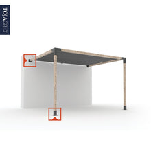 Load image into Gallery viewer, SOLO Pergola Post Base and Wall Mount Bracket for 4x4 Wood Posts | 4 Pack