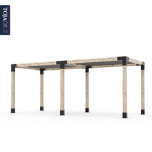 Load image into Gallery viewer, Double Pergola Kit with 2 SHADE SAILS for 6x6 Wood Posts