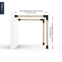 Load image into Gallery viewer, Any Size Wall Mount Pergola Kit for 6x6 Wood Posts
