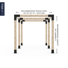 Load image into Gallery viewer, Any Size Double Pergola Kit for 6x6 Wood Posts
