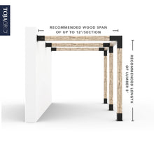 Load image into Gallery viewer, Any Size Double Wall Mount Pergola Kit for 6x6 Wood Posts
