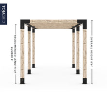 Load image into Gallery viewer, Double Pergola Kit for 6x6 Wood Posts with KNECT 2x6 Top Rafter Brackets
