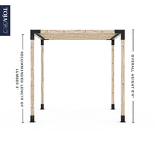 Load image into Gallery viewer, Pergola Kit for 4x4 Wood Posts with KNECT 2x4 Top Rafter Brackets

