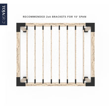 Load image into Gallery viewer, Pergola Kit for 6x6 Wood Posts with KNECT 2x6 Top Rafter Brackets
