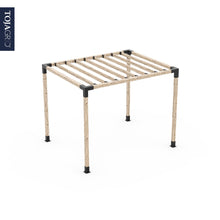 Load image into Gallery viewer, Pergola Kit for 4x4 Wood Posts with KNECT 2x4 Top Rafter Brackets
