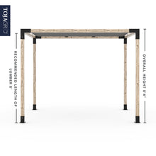 Load image into Gallery viewer, Pergola Kit with SHADE SAIL for 4x4 Wood Posts
