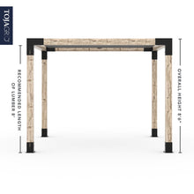 Load image into Gallery viewer, Pergola Kit with SHADE SAIL for 6x6 Wood Posts
