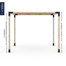 Load image into Gallery viewer, Pergola Kit with SHADE SAIL for 4x4 Wood Posts
