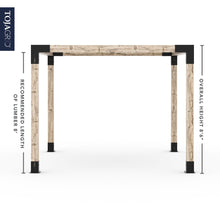 Load image into Gallery viewer, Pergola Kit with SHADE SAIL for 6x6 Wood Posts
