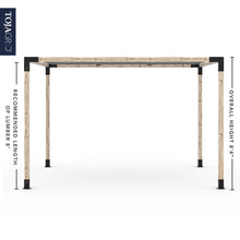 Load image into Gallery viewer, Pergola Kit with SHADE SAIL for 4x4 Wood Posts
