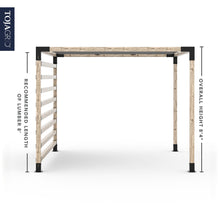 Load image into Gallery viewer, Pergola Kit with Post Wall for 4x4 Wood Posts
