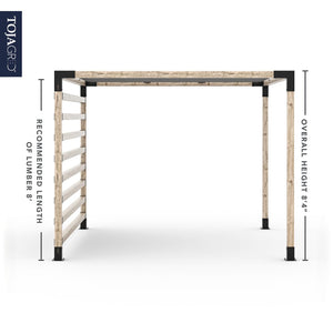 Pergola Kit with Post Wall for 4x4 Wood Posts